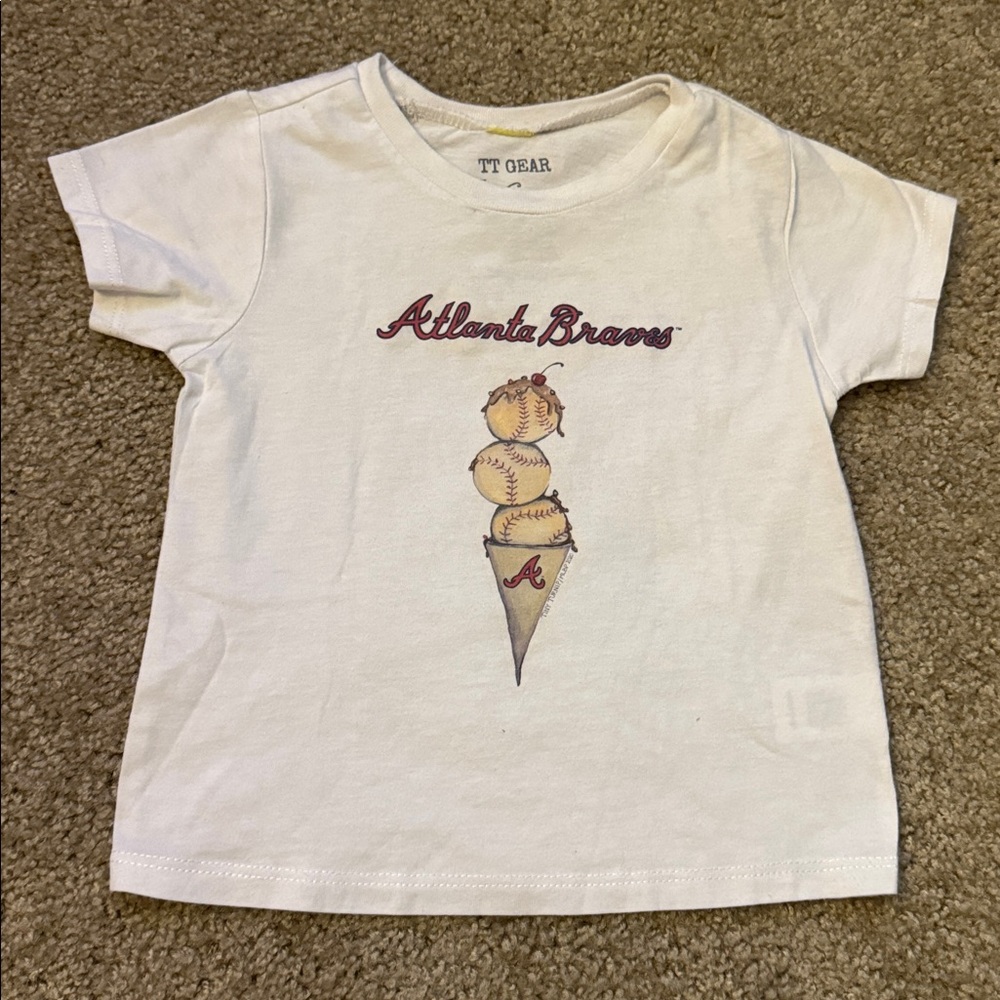 Atlanta Braves Kids White T-Shirt by 47